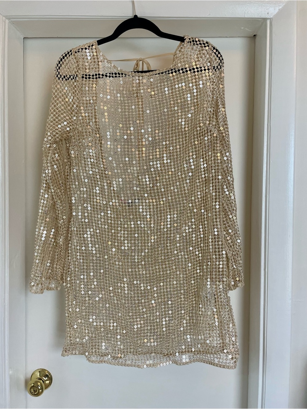 Audette Gold Sequin Coverup